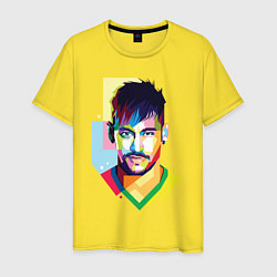 Футболка хлопковая мужская Neymar: fun-art, цвет: желтый