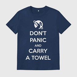 Мужская футболка Dont panic & Carry a Towel