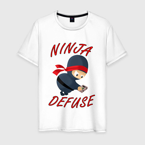 Мужская футболка Ninja Defuse / Белый – фото 1