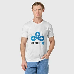 Футболка хлопковая мужская Cloud9, цвет: белый — фото 2