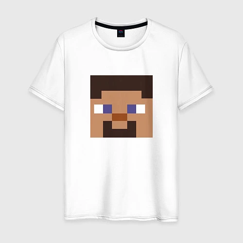 Мужская футболка Minecraft: Man Face / Белый – фото 1