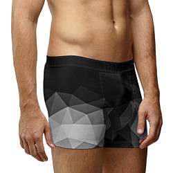 Трусы-боксеры мужские Abstract gray, цвет: 3D-принт — фото 2