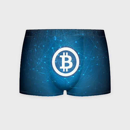 Мужские трусы Bitcoin Blue / 3D-принт – фото 1