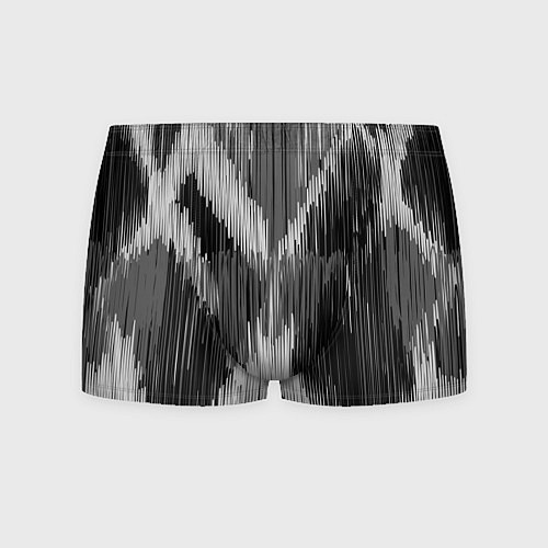 Мужские трусы Черно-белая штриховка / 3D-принт – фото 1