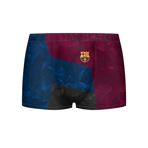 Мужские трусы FC Barcelona: Dark polygons / 3D-принт – фото 1