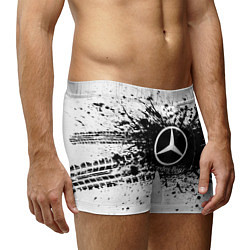 Трусы-боксеры мужские Mercedes-Benz: Black Spray, цвет: 3D-принт — фото 2
