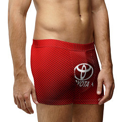 Трусы-боксеры мужские Toyota: Red Carbon, цвет: 3D-принт — фото 2