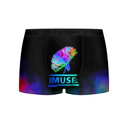 Трусы-боксеры мужские Muse: Neon Flower, цвет: 3D-принт
