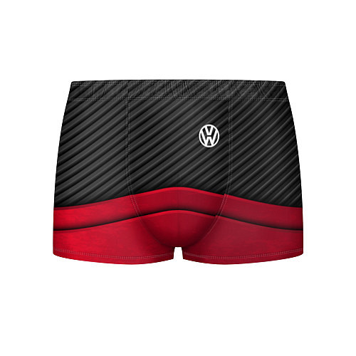 Мужские трусы Volkswagen: Red Carbon / 3D-принт – фото 1
