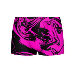 Трусы-боксеры мужские Черно-розовый акрил, цвет: 3D-принт