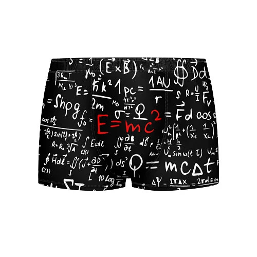 Мужские трусы E=mc2: Black Style / 3D-принт – фото 1
