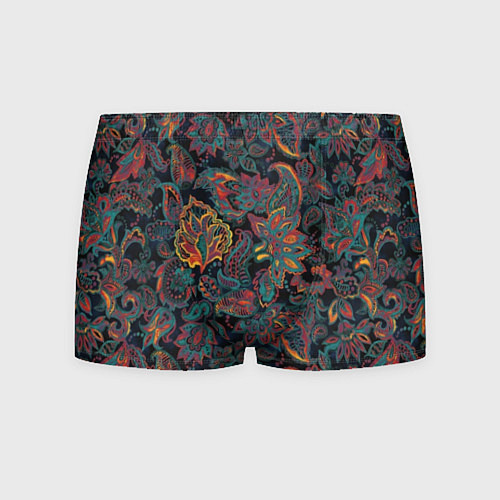 Мужские трусы Узор пейсли на черном / 3D-принт – фото 1