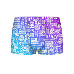 Трусы-боксеры мужские BTS Logos, цвет: 3D-принт