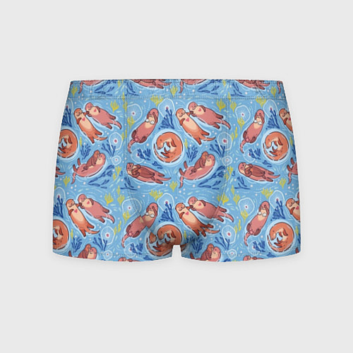 Мужские трусы Весёлые дружные выдры / 3D-принт – фото 1