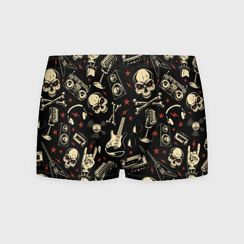 Мужские трусы Гранж с черепами / 3D-принт – фото 1