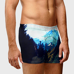 Трусы-боксеры мужские Лес, цвет: 3D-принт — фото 2