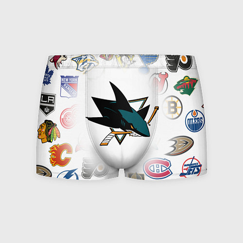 Мужские трусы San Jose Sharks NHL teams pattern / 3D-принт – фото 1