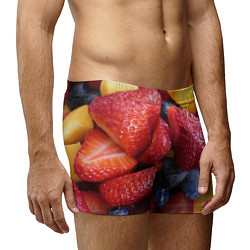 Трусы-боксеры мужские Фругтово-ягодное изобилие, цвет: 3D-принт — фото 2