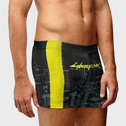Трусы-боксеры мужские Город CYBERPUNK 2077, цвет: 3D-принт — фото 2