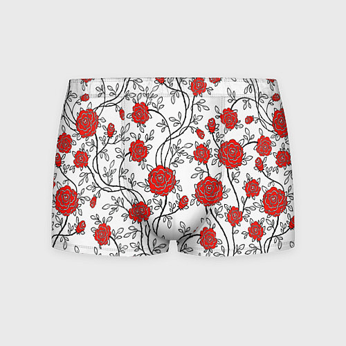 Мужские трусы Цветы / 3D-принт – фото 1