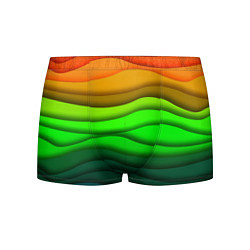 Трусы-боксеры мужские Цветные волны, цвет: 3D-принт