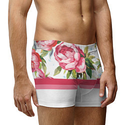 Трусы-боксеры мужские Нежные Розы, цвет: 3D-принт — фото 2