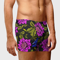 Трусы-боксеры мужские Цветочный Паттерн, цвет: 3D-принт — фото 2