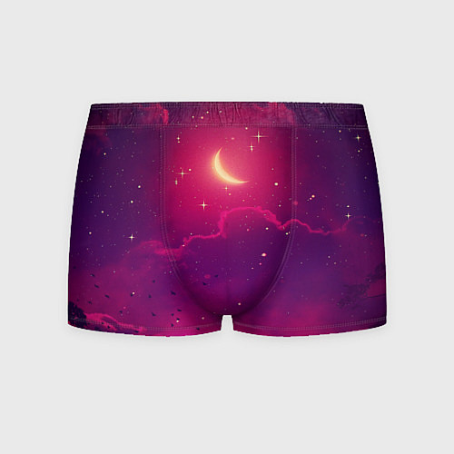 Мужские трусы СКАЗОЧНАЯ НОЧЬ 2 КРАСНЫЙ / 3D-принт – фото 1