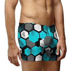 Трусы-боксеры мужские Геометрия плиты, цвет: 3D-принт — фото 2