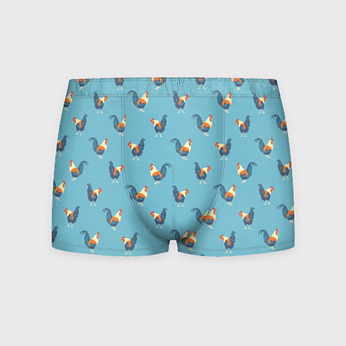 Мужские трусы Петушки паттерн / 3D-принт – фото 1
