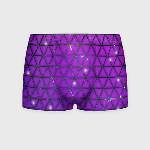 Мужские трусы Фиолетовые треугольники / 3D-принт – фото 1