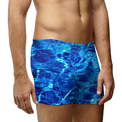 Трусы-боксеры мужские Голубая Вода Текстура, цвет: 3D-принт — фото 2
