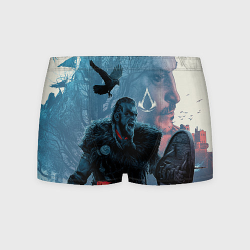 Мужские трусы ASSASSINS CREED VALHALLA ЭЙВОР И ВОРОН / 3D-принт – фото 1