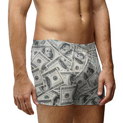Трусы-боксеры мужские Dollars money, цвет: 3D-принт — фото 2