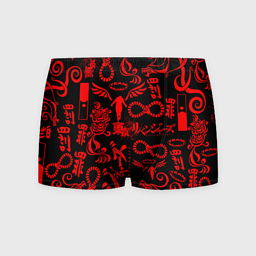 Мужские трусы ТОКИЙСКИЕ МСТИТЕЛИ КРАСНЫЕ ТАТУ / 3D-принт – фото 1