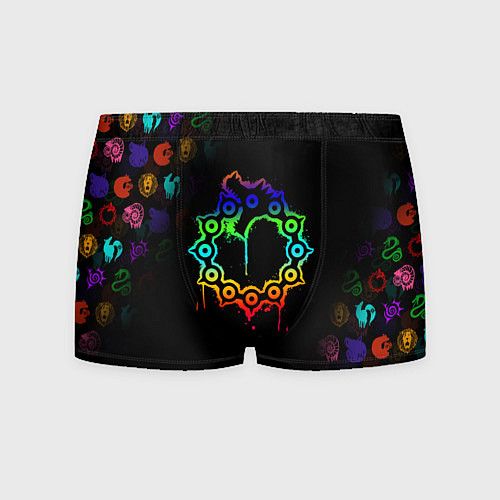 Мужские трусы МЕЛИОДАС 7 СМЕРТНЫХ ГРЕХОВ ЦВЕТНОЙ / 3D-принт – фото 1