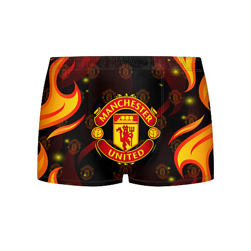 Мужские трусы MANCHESTER UNITED FIRE STYLE SPORT ПЛАМЯ / 3D-принт – фото 1