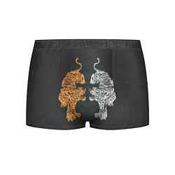 Трусы-боксеры мужские Два тигра, цвет: 3D-принт
