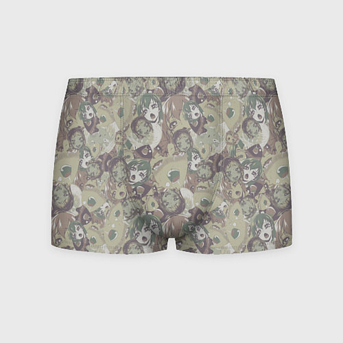 Мужские трусы Ahegao Цвета Хаки / 3D-принт – фото 1