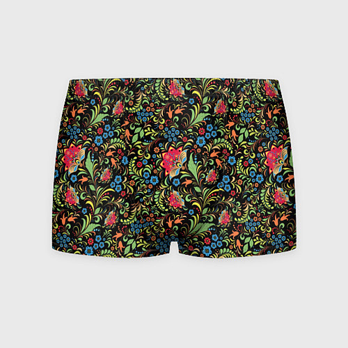 Мужские трусы Цветочный Узор хохлома / 3D-принт – фото 1