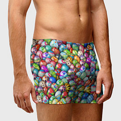 Трусы-боксеры мужские Пасхальные крашеные яйца, цвет: 3D-принт — фото 2