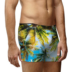 Трусы-боксеры мужские Пальмы под солнцем, цвет: 3D-принт — фото 2