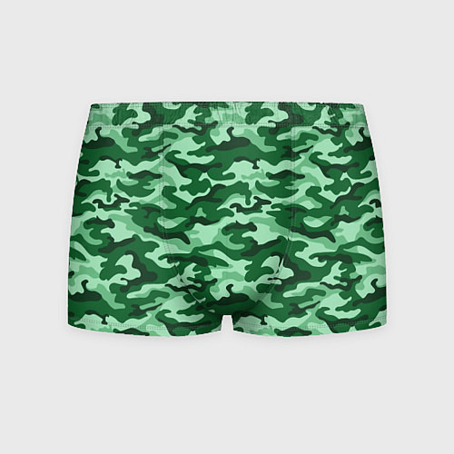 Мужские трусы Зеленый монохромный камуфляж / 3D-принт – фото 1