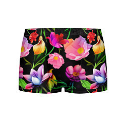 Трусы-боксеры мужские Цветочный узор Floral pattern, цвет: 3D-принт