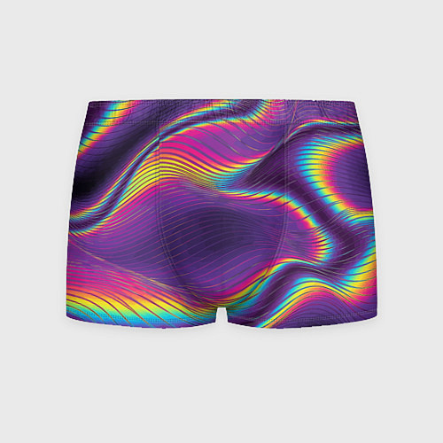 Мужские трусы Neon fashion pattern Wave / 3D-принт – фото 1