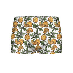 Трусы-боксеры мужские Узор из тропических апельсинов, цвет: 3D-принт