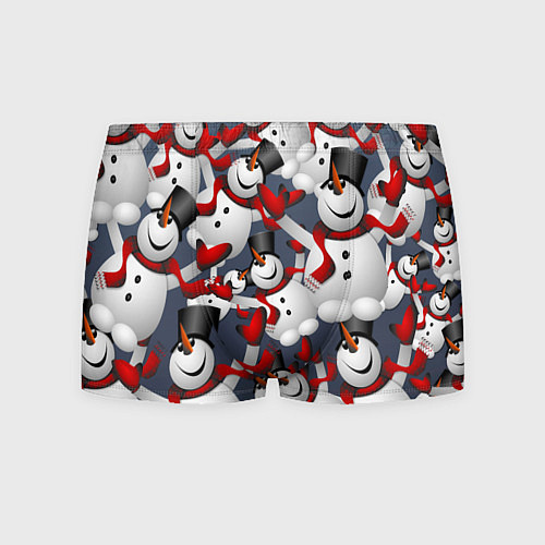 Мужские трусы ВОЗДУШНЫЕ СНЕГОВИКИ / 3D-принт – фото 1