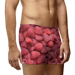 Трусы-боксеры мужские Малина - ягоды, цвет: 3D-принт — фото 2
