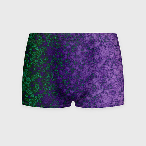 Мужские трусы Marble texture purple green color / 3D-принт – фото 1