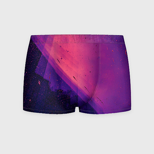 Мужские трусы Неоновая пыль и лучи - Тёмно-розовый / 3D-принт – фото 1